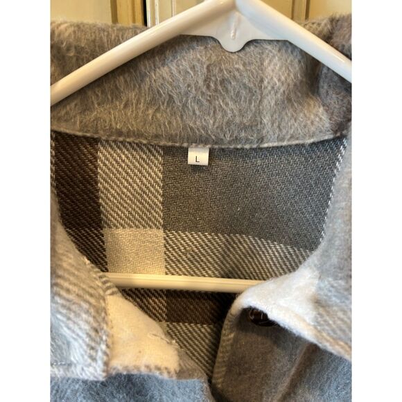 Plaid Fleece Shirt/Jacket - Size Large - Picture 4 of 4